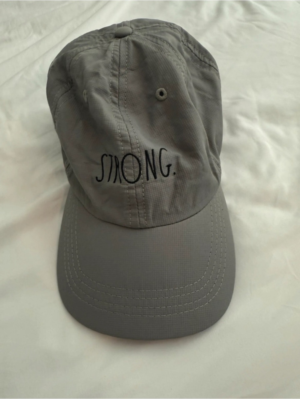 Rae Dunn Gray Kids STRONG. Embroidered Cap